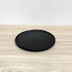 black ceramic side plate